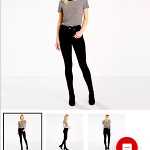 Levi’s mile high super skinny black jeans size 27